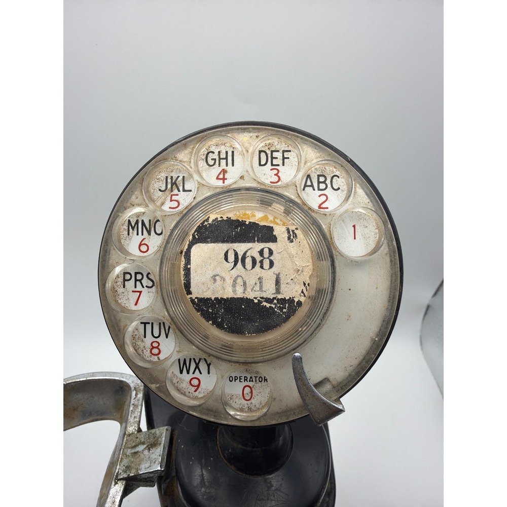 Vintage Automatic Electric Rotary Dial Phone Black Space Saver Wall Telephone - Picture 7 of 13